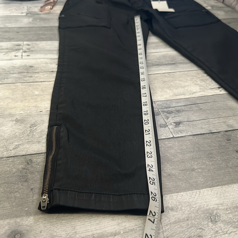 Anthropologie Joie | Sexy Coated Faux Leather Denim | High Rise ! Cargo … - Picture 10 of 10